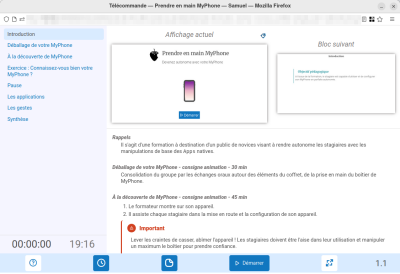 Exemple d'une télécommande sur un diaporama Dokiel.