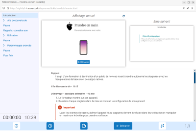 Exemple d'une télécommande sur un diaporama Dokiel.